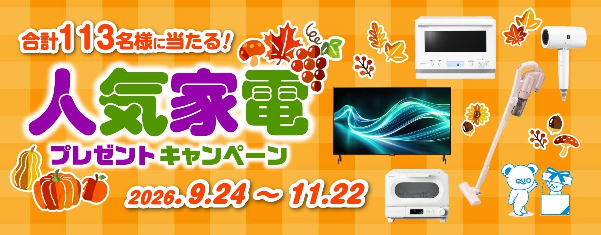人気家電キャンペーンのリンク